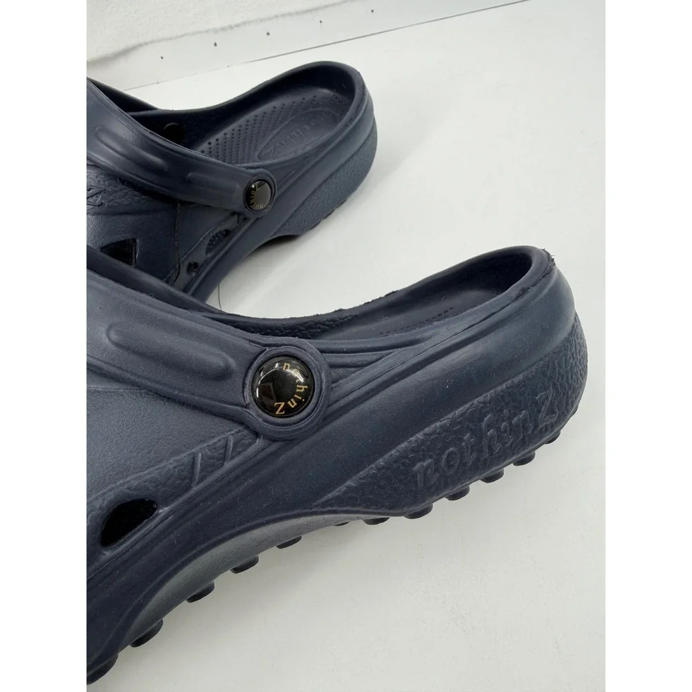 NothinZ Diamond Vent Clogs Mens Size 13 Navy Blue Lightweight Comfort Shoes